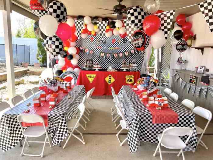 Car theme birthday decoration