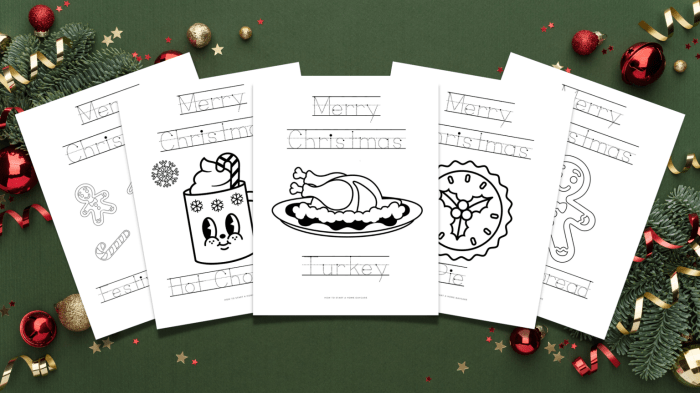 Christmas food coloring pages