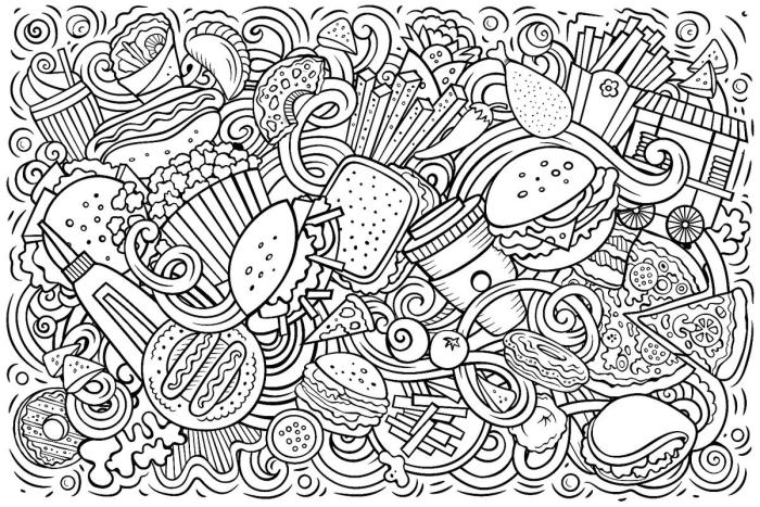 Free printable coloring pages of food