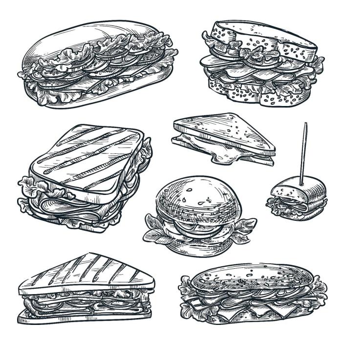 Realistic food coloring pages