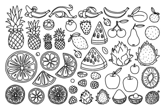 Free printable coloring pages of food