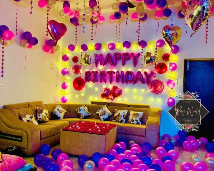 Birthday decoration ideas in room