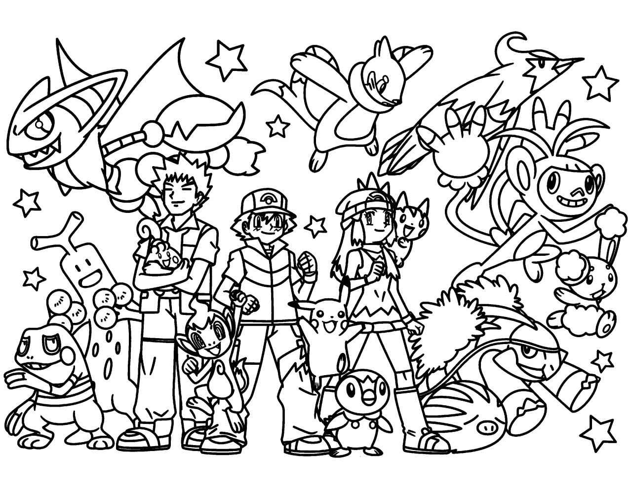 Pokemon printable coloring pages