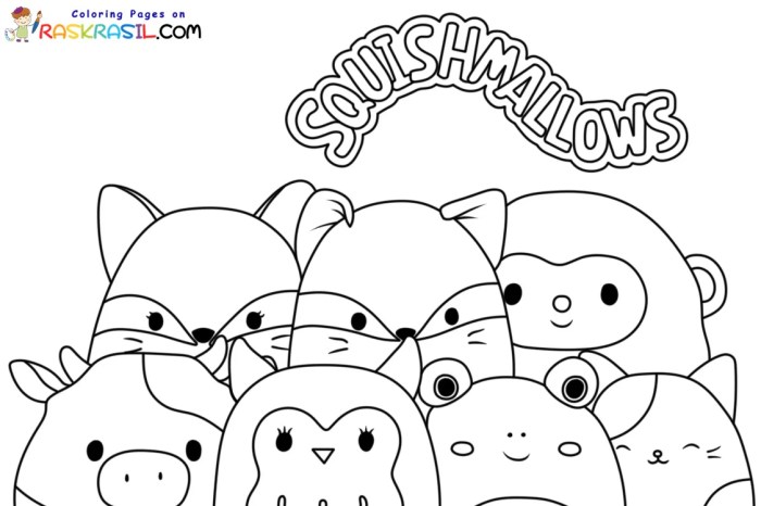 Food squishmallow coloring pages