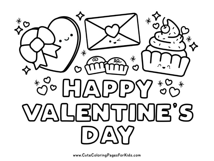 Valentines day coloring pages