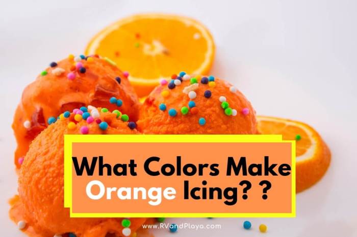 What food coloring colors make orange