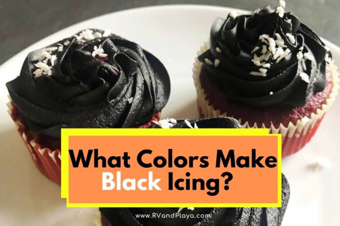 Chart how to make black food coloring