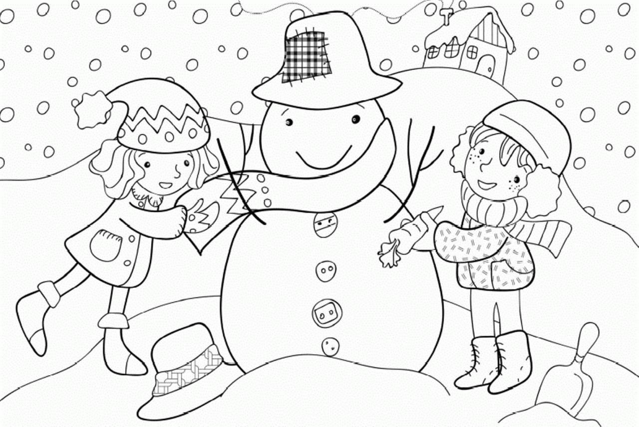 Winter coloring pages