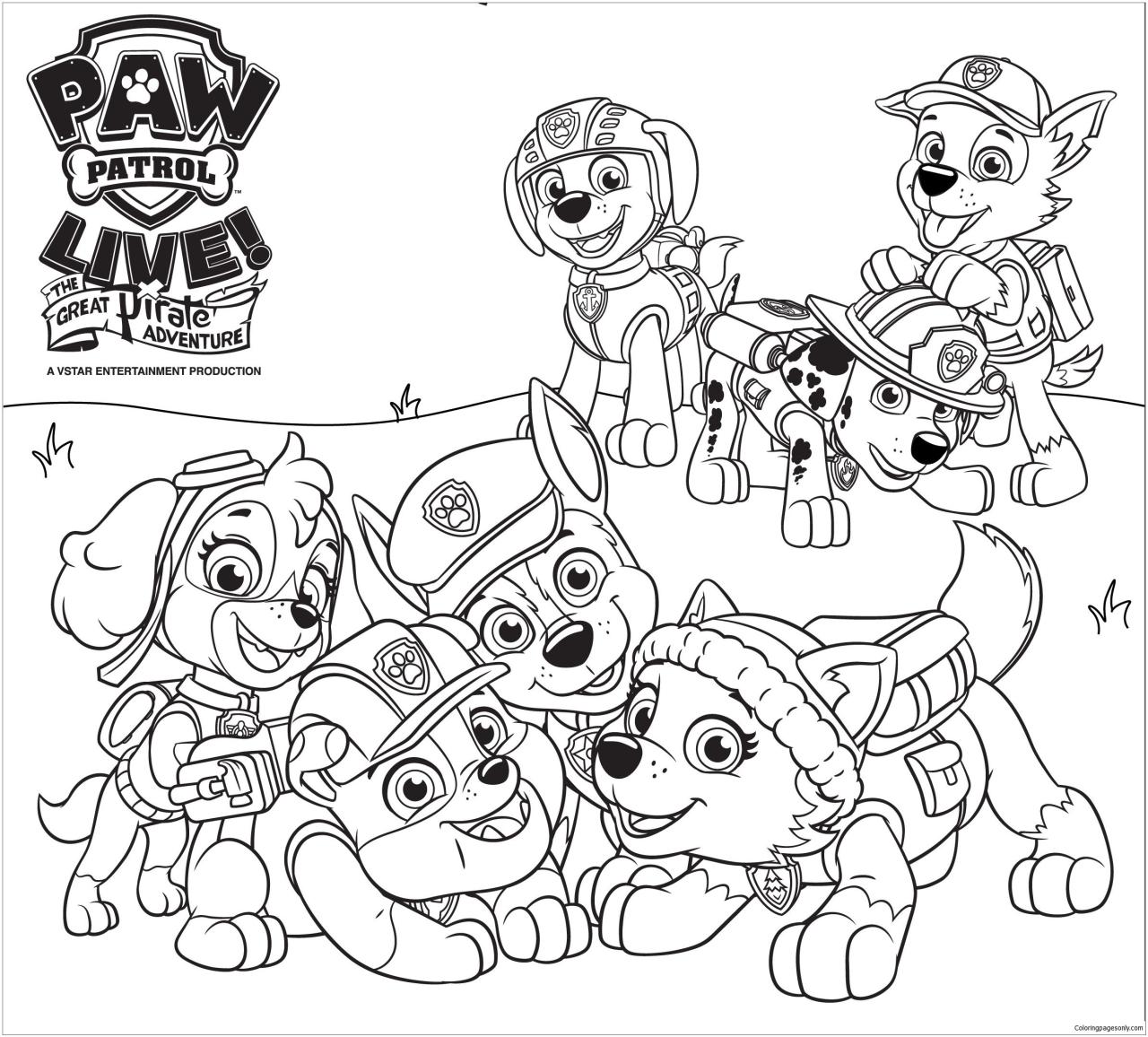 Paw patrol coloring page