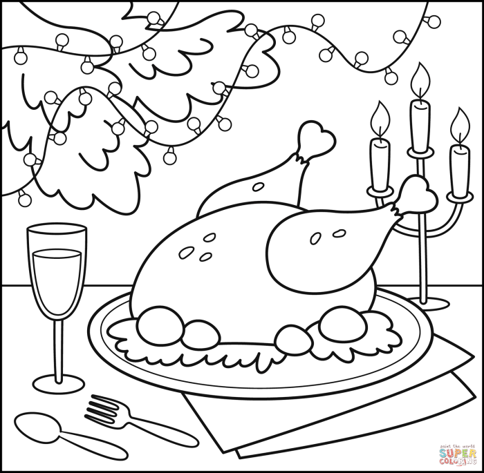 Christmas food coloring pages