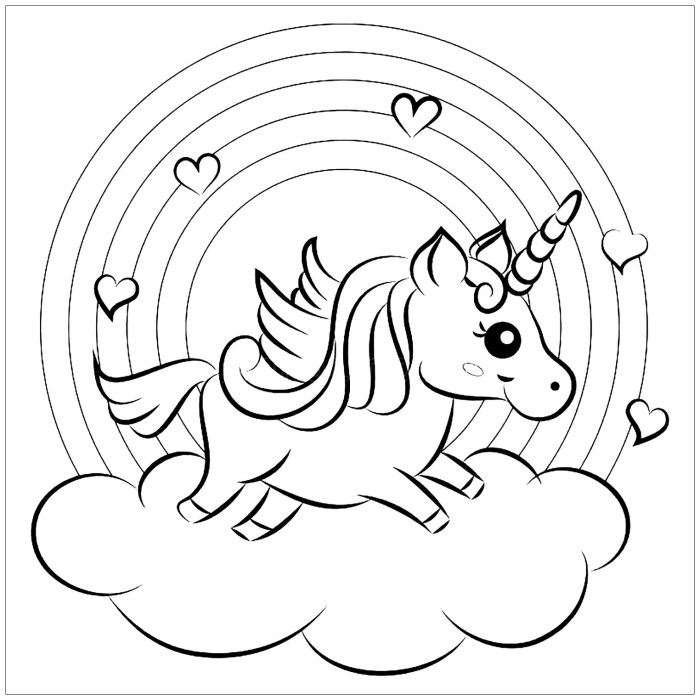 Unicorn coloring pages