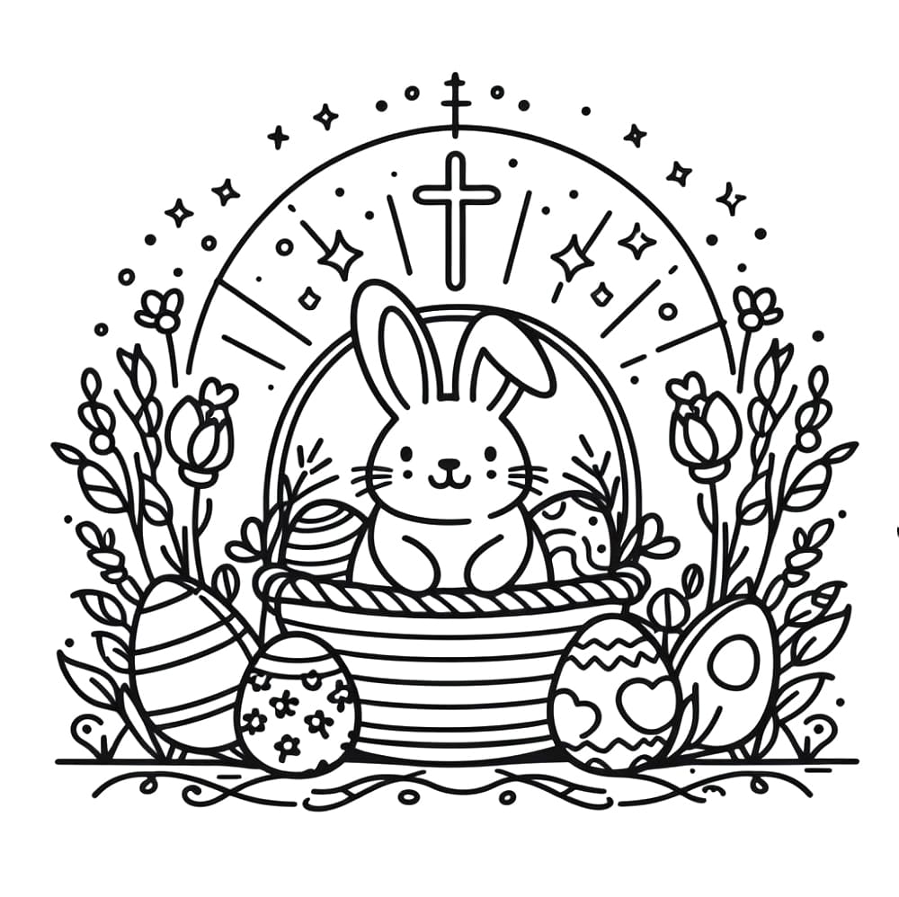 Easter bunny coloring pages