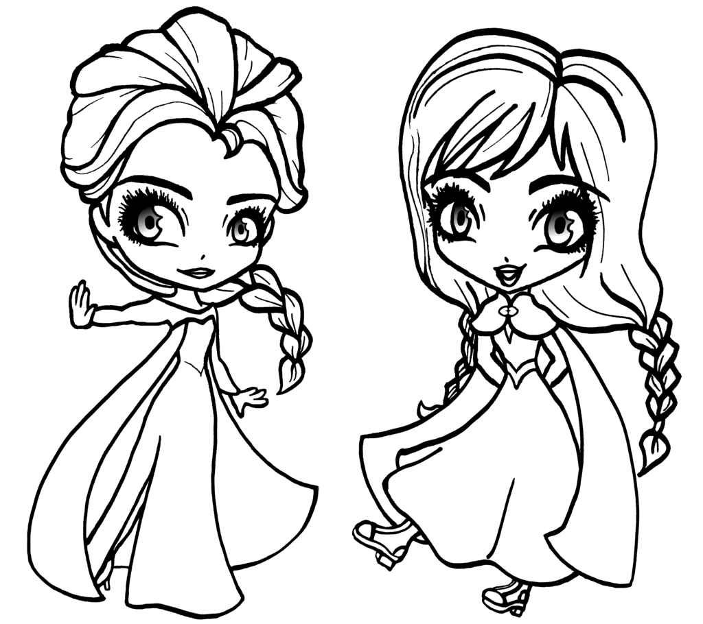 Elsa coloring page