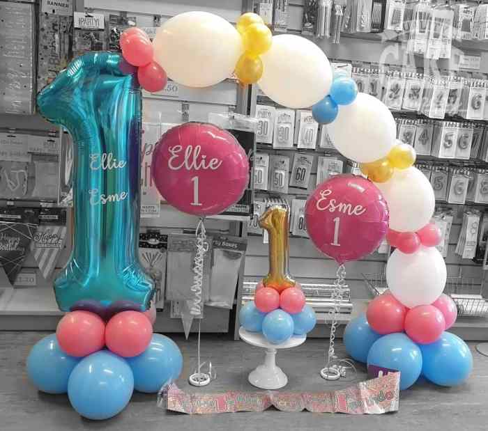 1st birthday balloon decoration