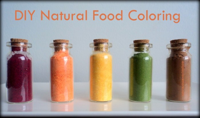 Natural food coloring powder