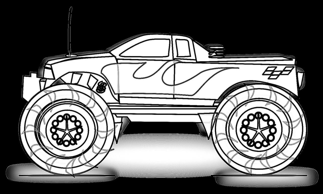 Monster truck coloring page