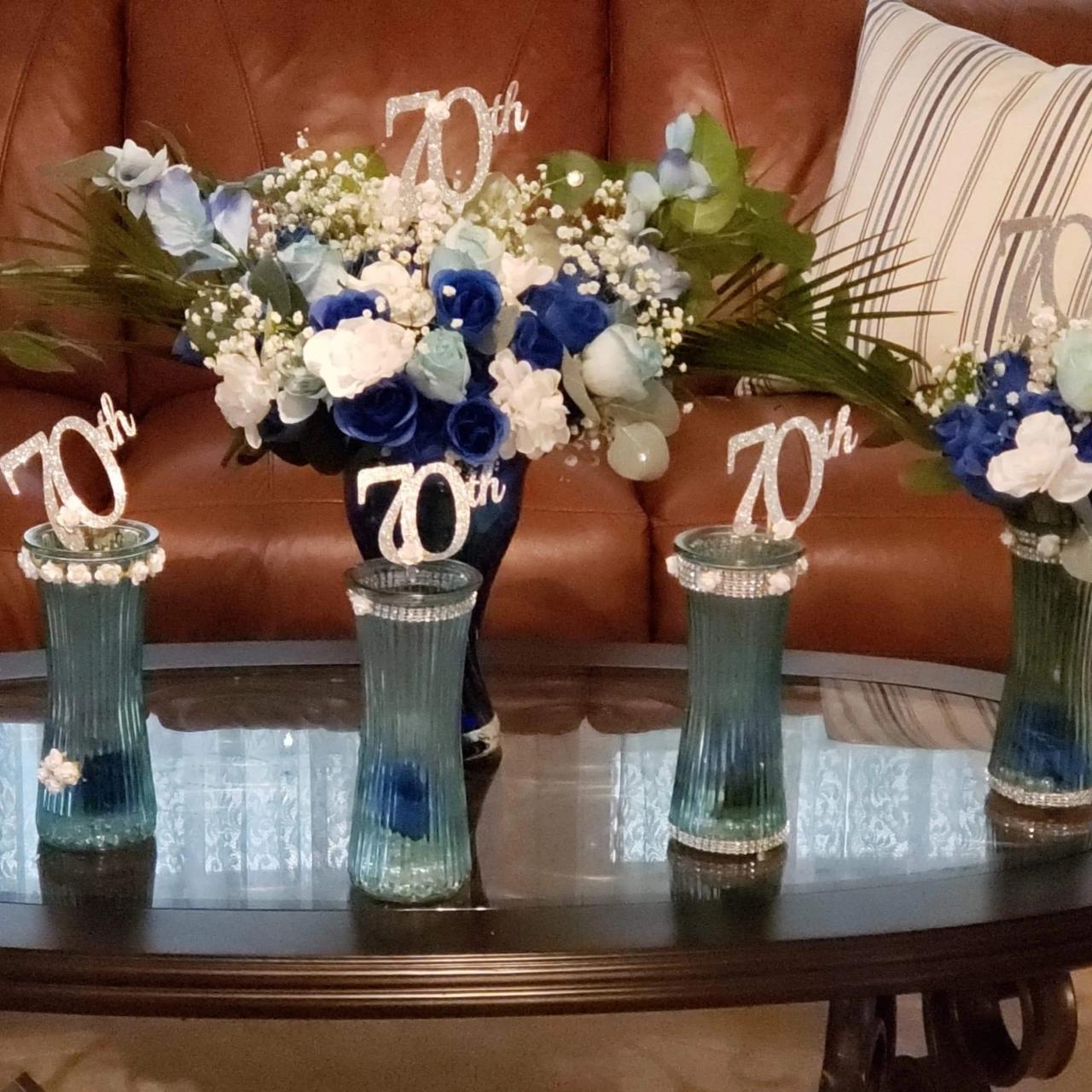 70th birthday table decoration ideas