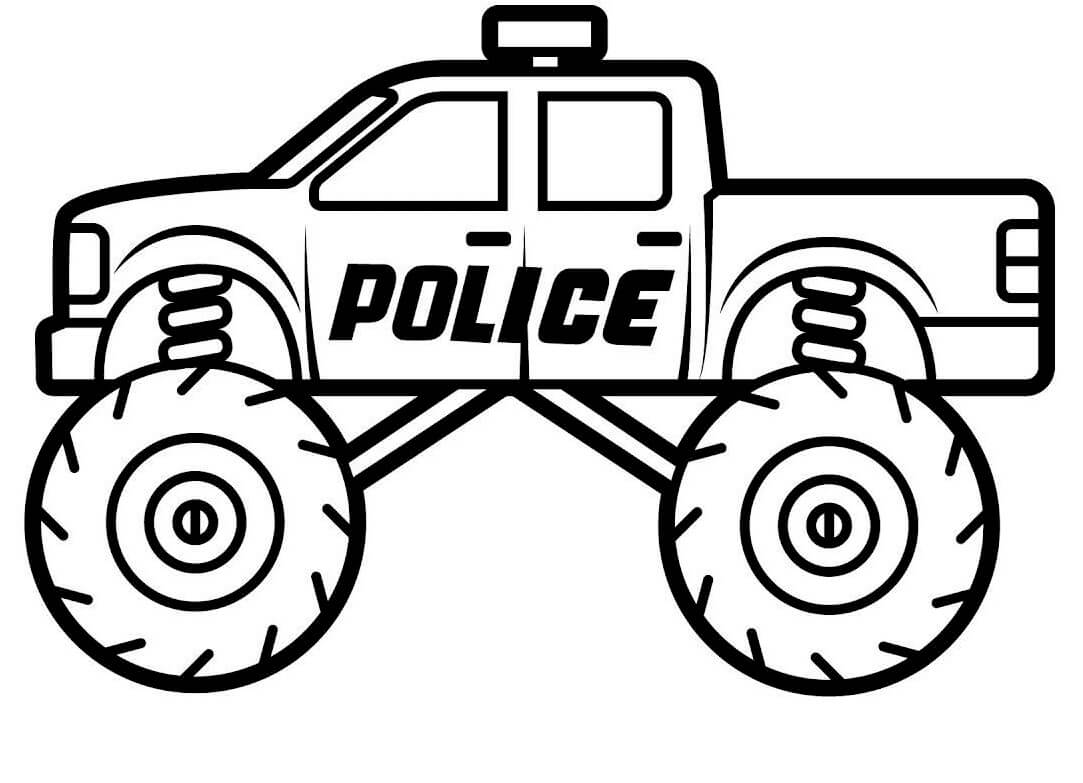 Monster truck coloring page