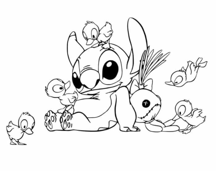 Stitch coloring pages