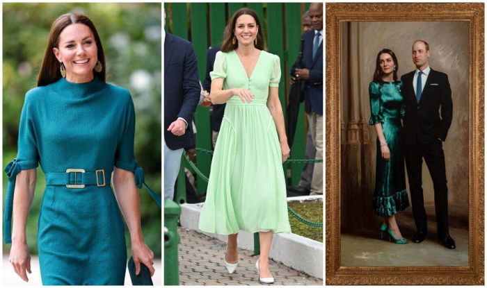 Green fall wedding guest dress