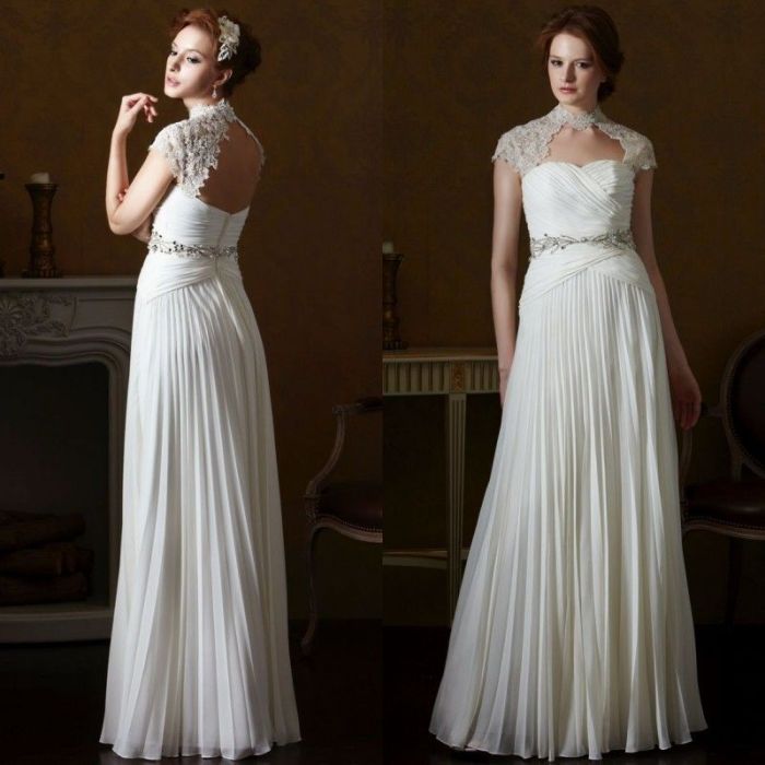 Greek goddess style wedding dresses