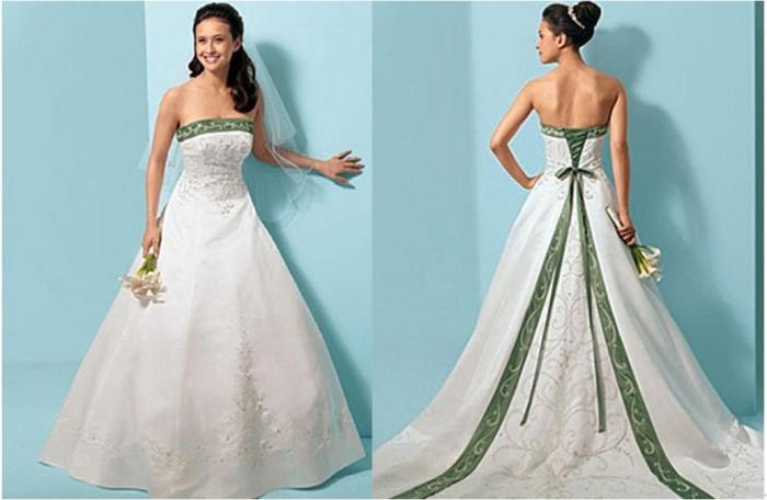 Green fairy wedding dress