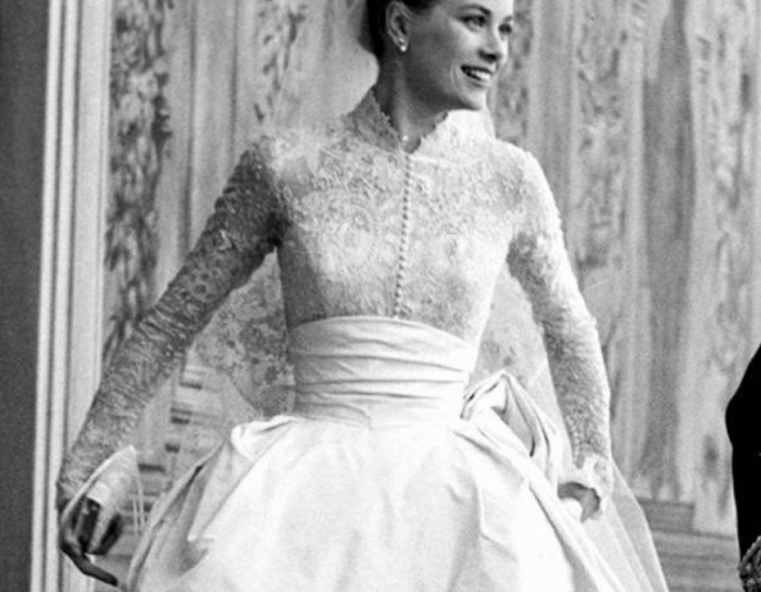 Grace kelly wedding dress back