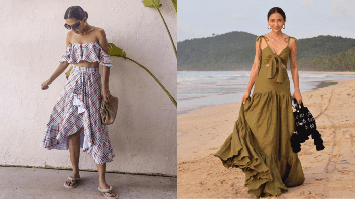 Floral beach wedding guest dresses