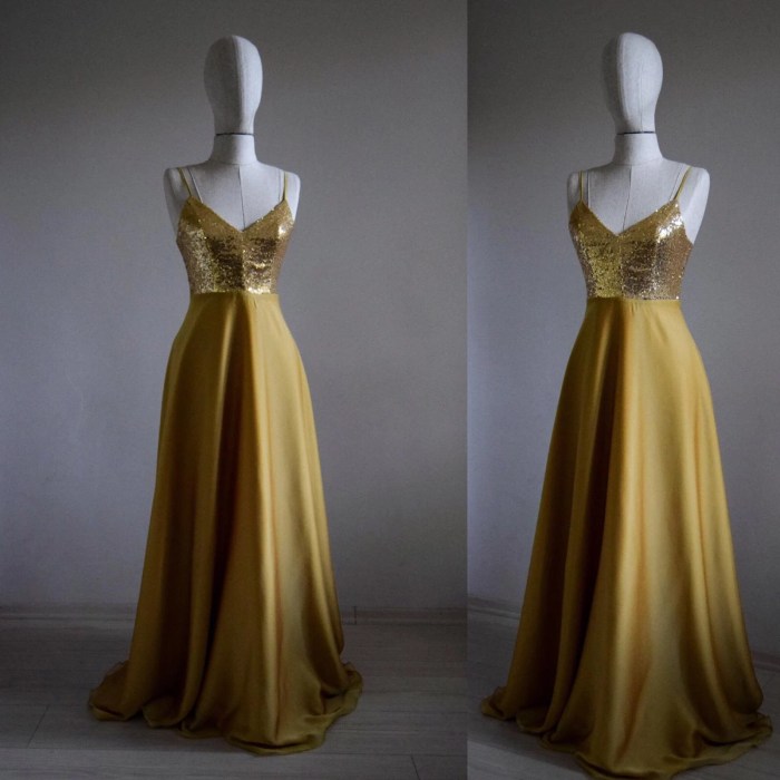 Gold sequin wedding dress