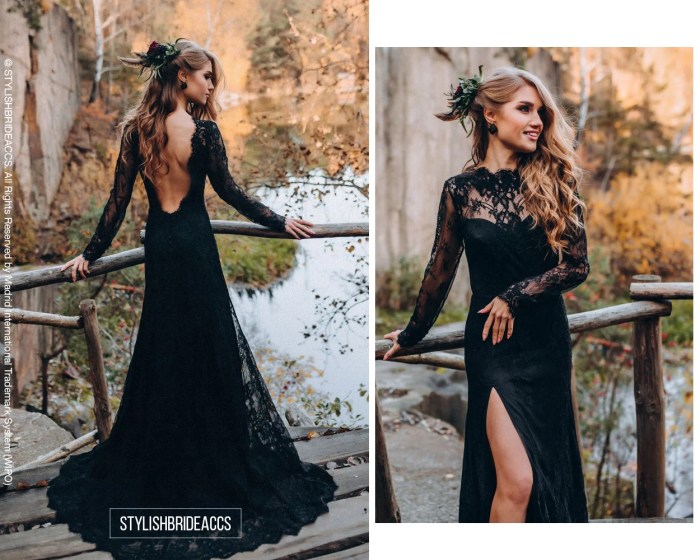 Gorgeous black wedding dresses