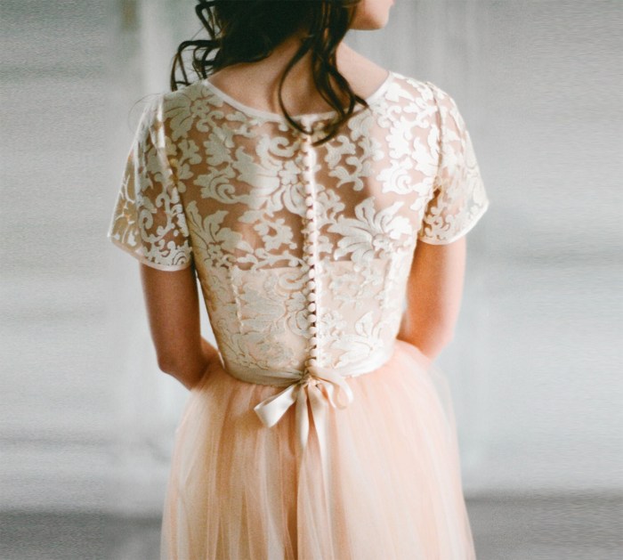 Gold short wedding dresses