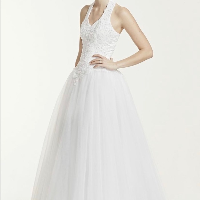 Halter top ball gown wedding dresses