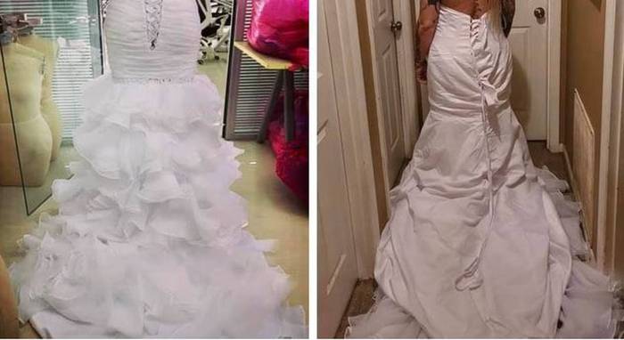 Glitch in the matrix wedding dress