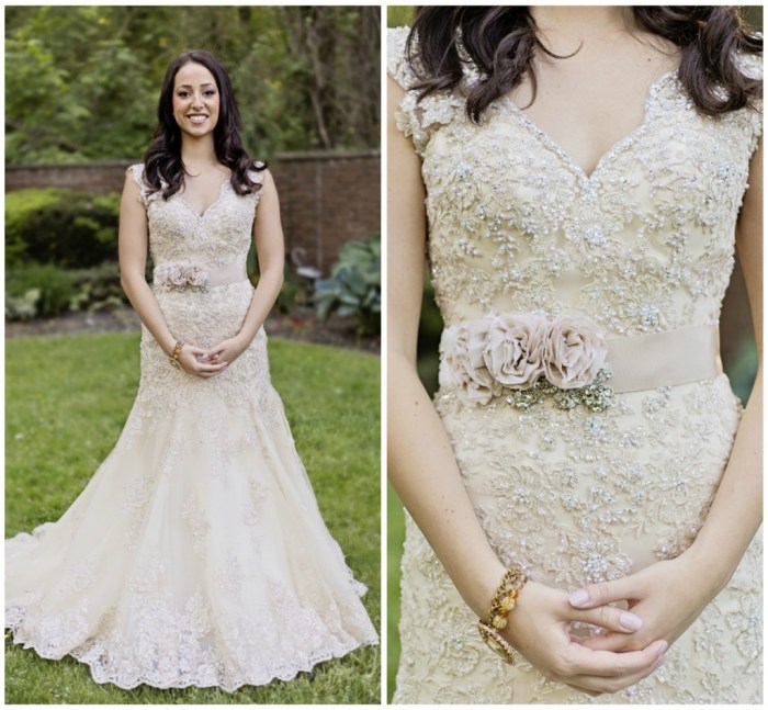 Grey white wedding dress