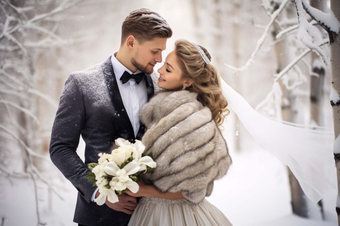 Formal dress winter wedding